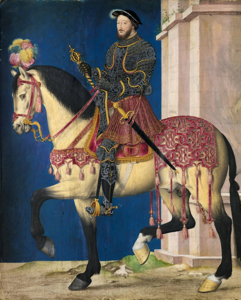 Hesteporträtt av François I - Jean Clouet