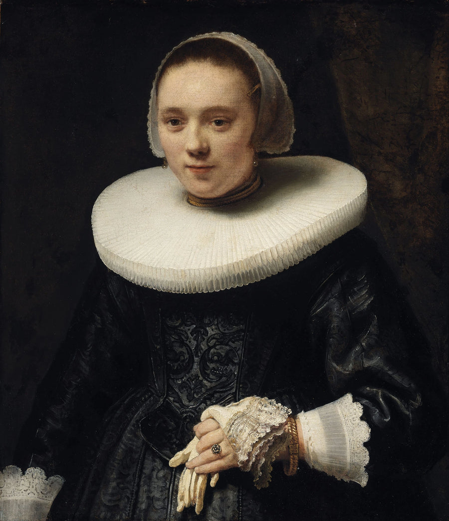 Portrett av en kvinne med hansker - Rembrandt