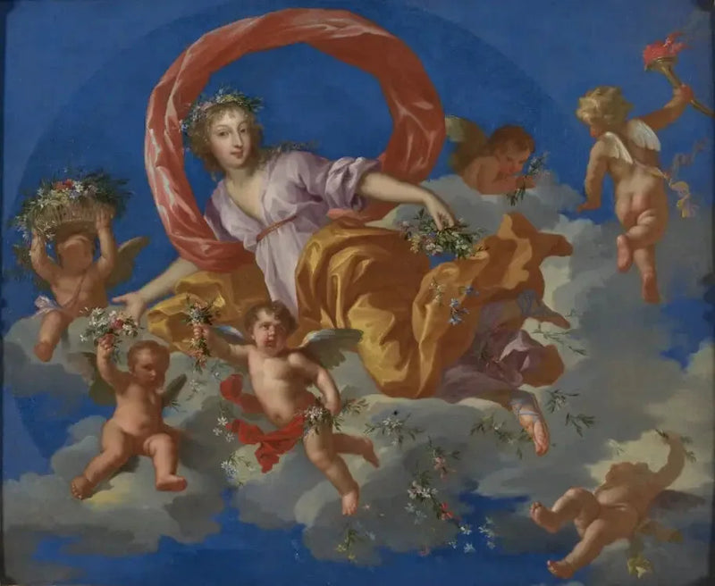 Historisk portrett av Henriette av England, hertuginne av Orléans (1644-1670) - Jean Nocret
