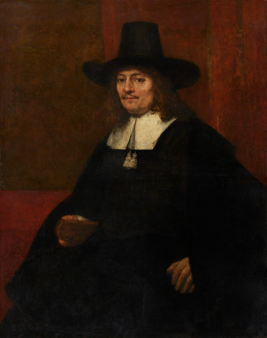 Portrett av en mann med høyhatt - Rembrandt