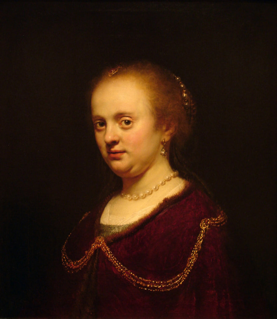 Ung kvinne med en gullkjede - Rembrandt