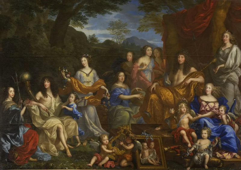 Myotologisk portrett av Louis XIVs familie - Jean Nocret