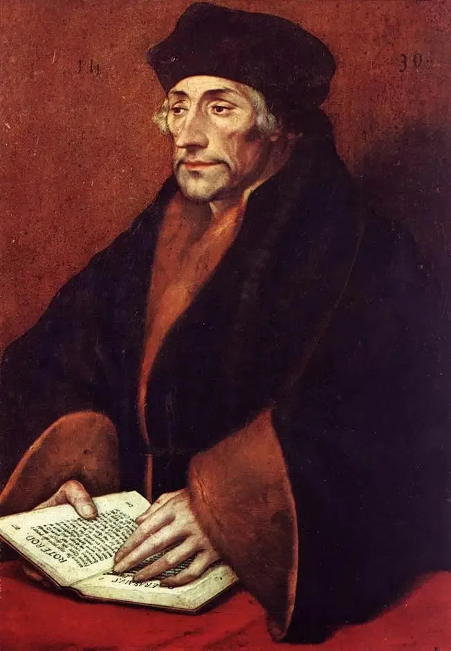 Portrett av Desiderius Erasmus (1466-1536) - Hans Holbein den Yngre