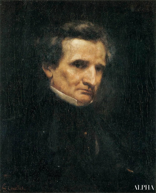 Portrait of Hector Berlioz - Gustave Courbet - Reproductions de tableaux et peintures haut de gamme