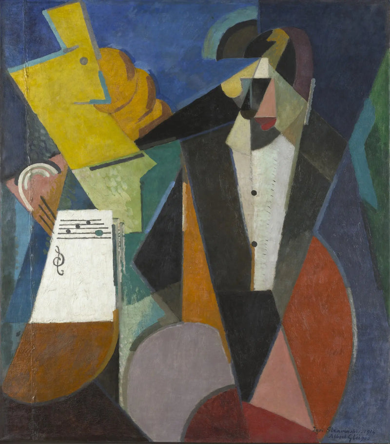 Portrett av Igor Stravinskij - Albert Gleizes