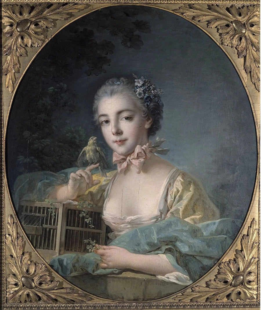 Antatt portrett av Marie-Émilie Baudouin, datter av maleren - François Boucher
