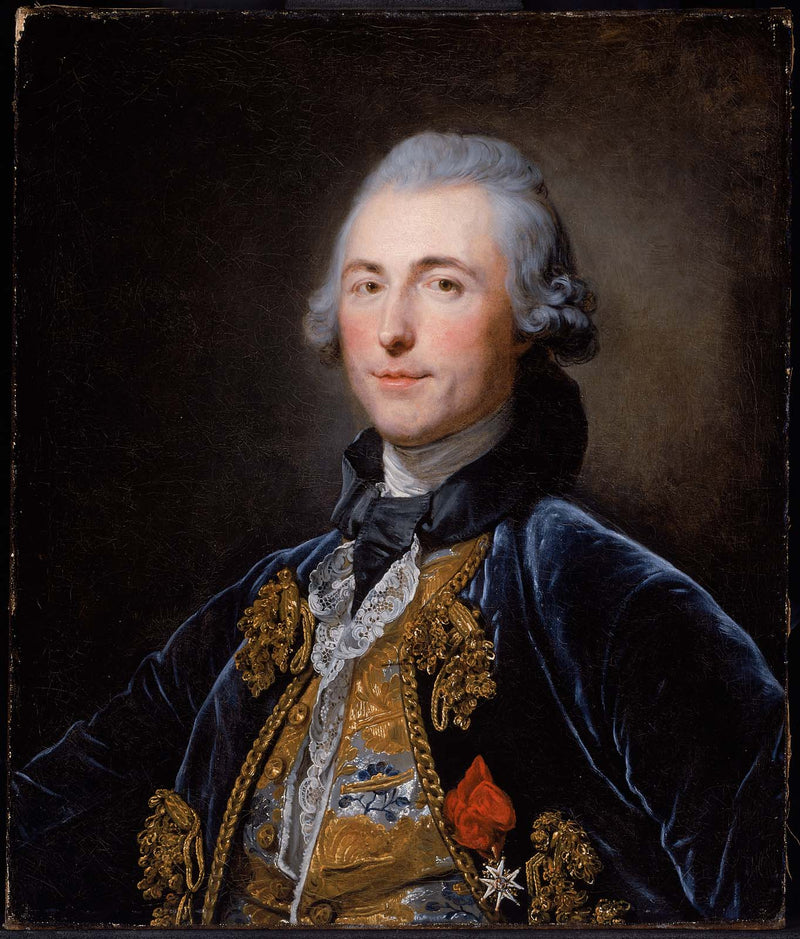 Antatt portrett av ridder av Damery - Jean-Baptiste Greuze