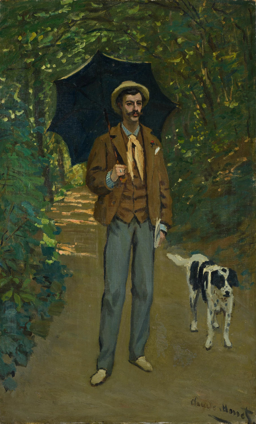 Portrett av Victor Jacquemont på parasoll W54 - Claude Monet