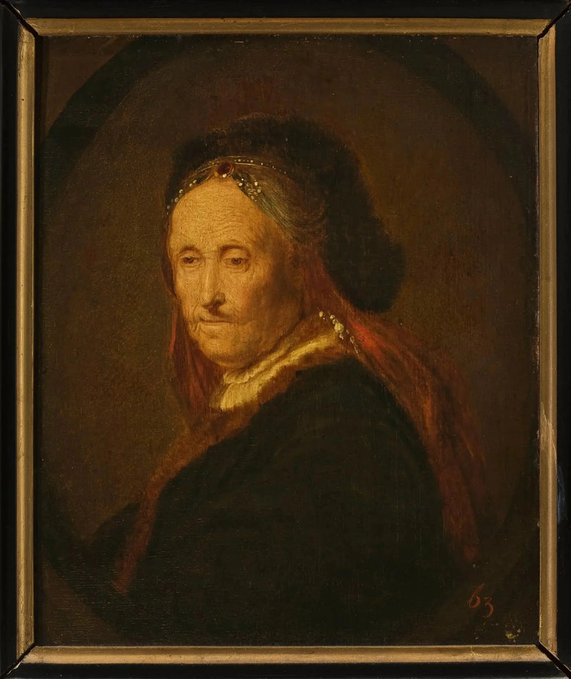 Portrett av Rembrandts mor (?) - Rembrandt