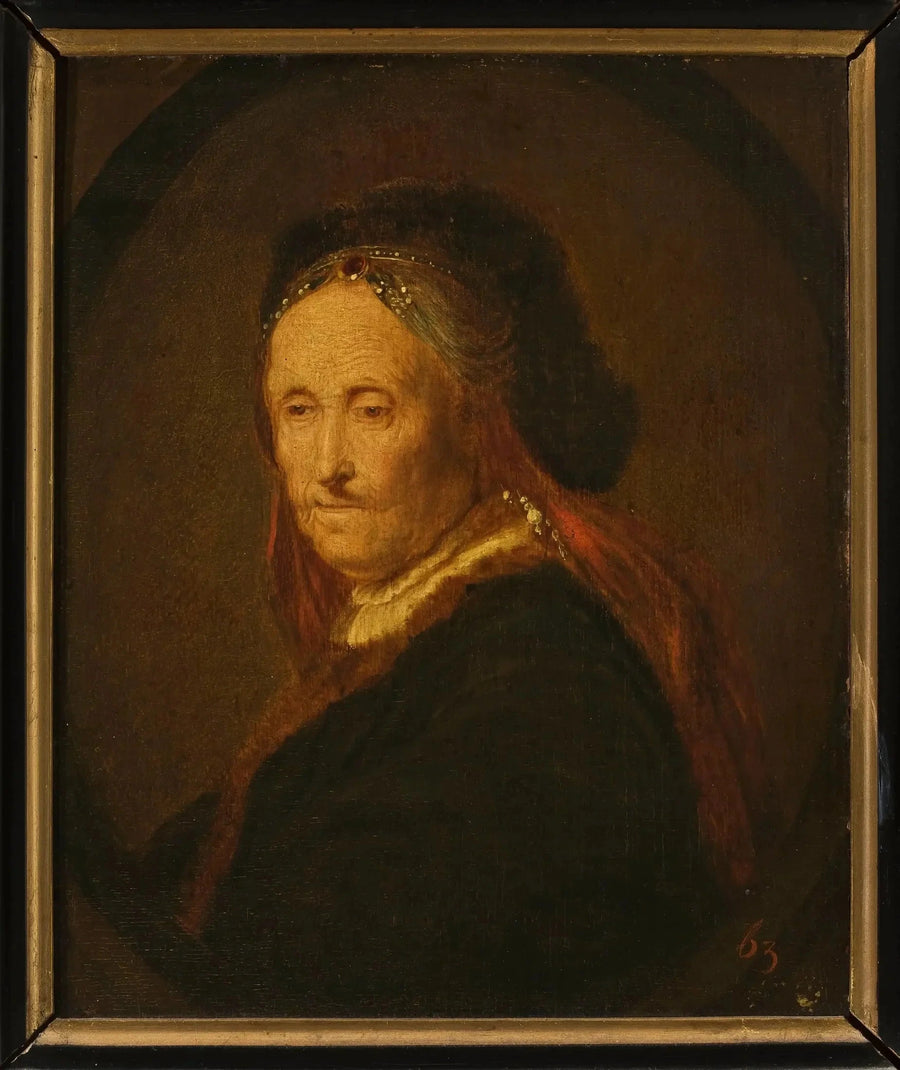 Portrett av Rembrandts mor (?) - Rembrandt