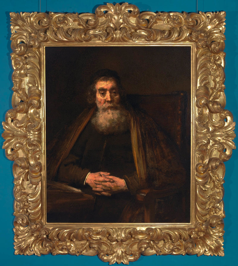 Portrett av en gammel mann (sannsynligvis pedagogen, Jan Amos Komensky kalt Comenius) - Rembrandt