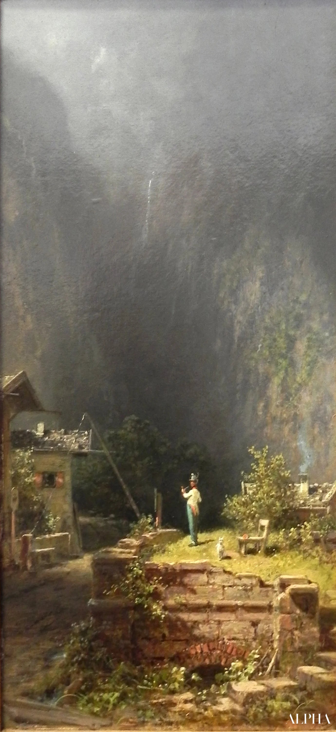Østerriksk vakttårn (Østerriksk tollvesen) - Carl Spitzweg - Høykvalitets reproduksjoner av malerier og bilder