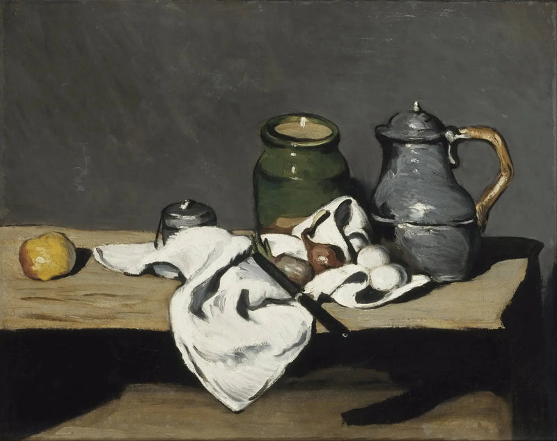 Grønn potte og tinnkjele - Paul Cézanne