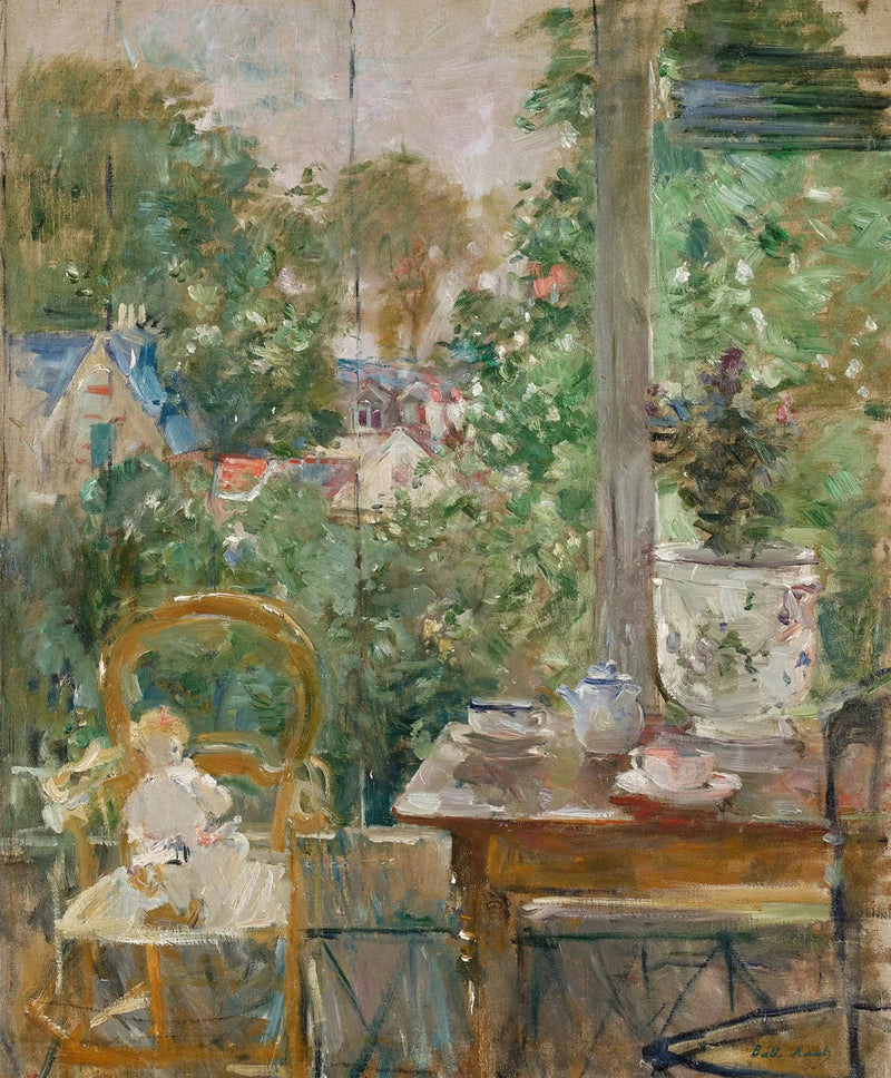 Dukke i verandaen - Berthe Morisot