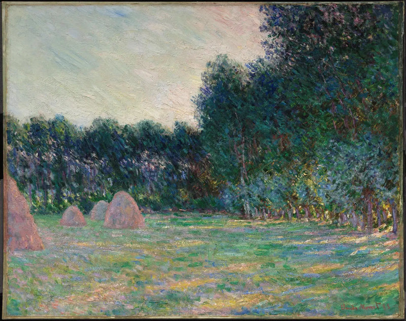 Slette med hesjer nær Giverny - Claude Monet