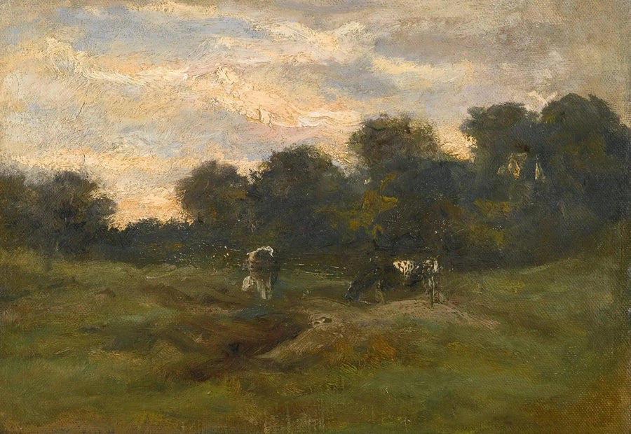 Prærie med kyr - Vincent van Gogh