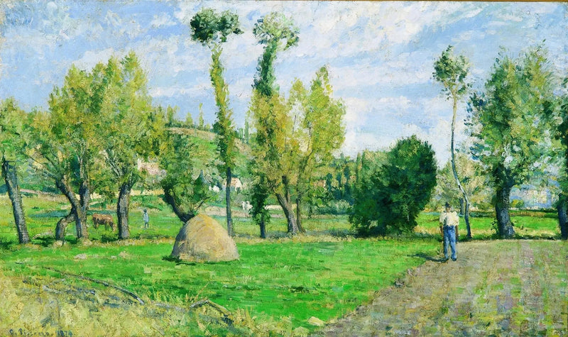 Præriene i Valhermeil nær Pontoise - Camille Pissarro
