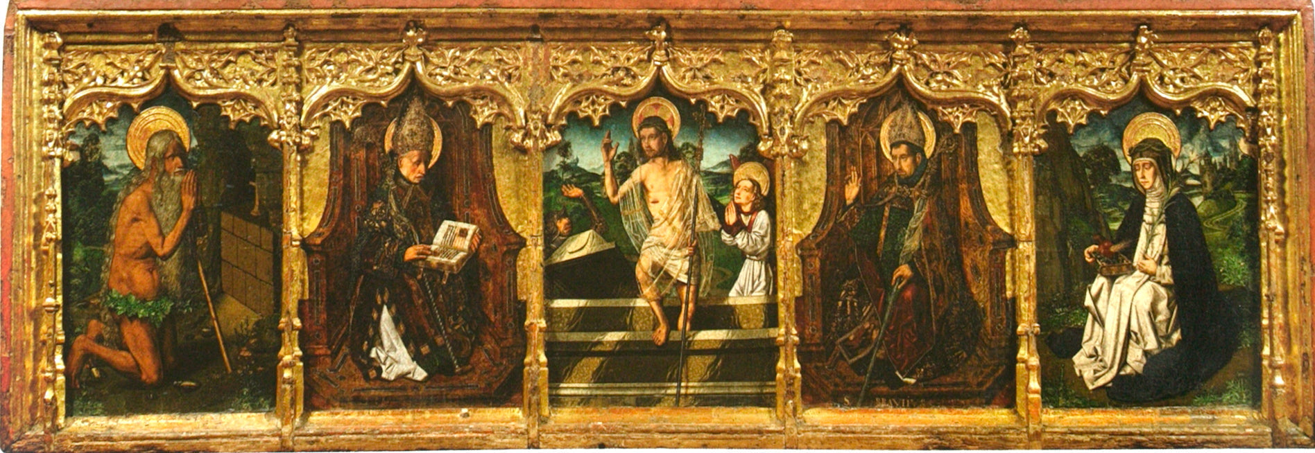 prédelle du retable de Sainte Engratia - Bartolomé Bermejo image 1 copie peinte à la main à l’huile