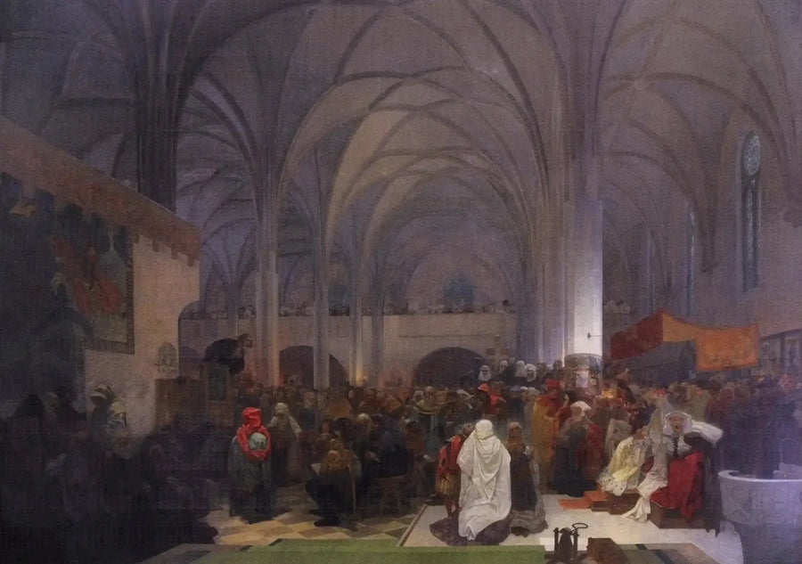 Preken av Mester Jan Hus - Alphonse Mucha