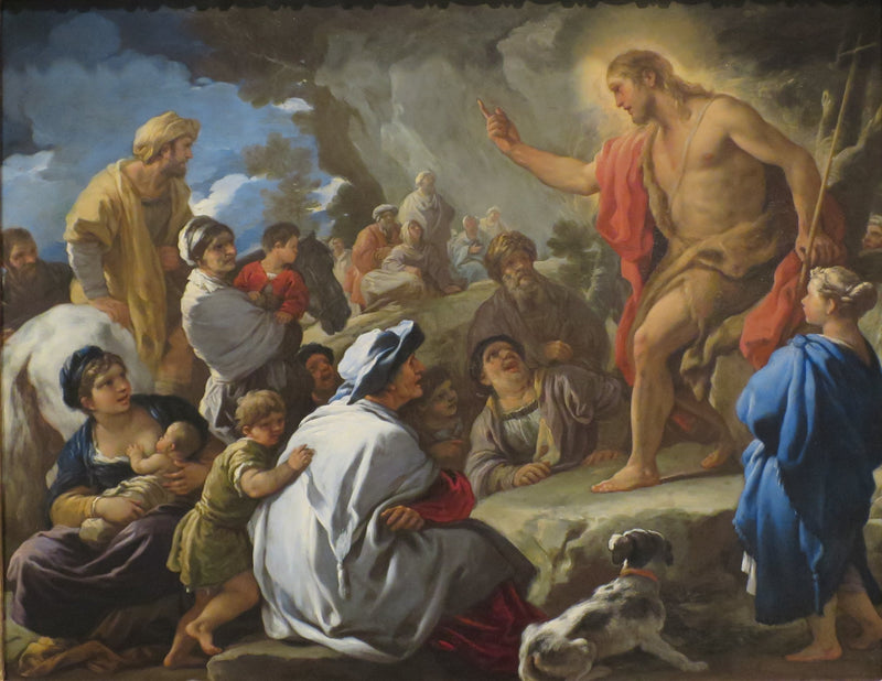 Preken av Johannes Døperen - Luca Giordano