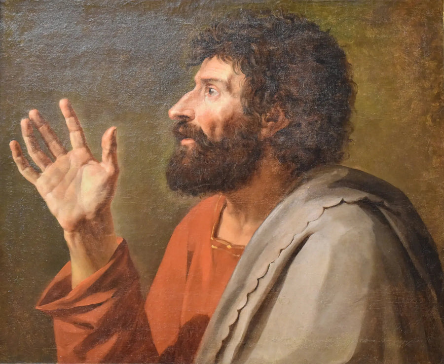 Første idé for den gamle Horatius fra "Horats ed" - Jacques-Louis David