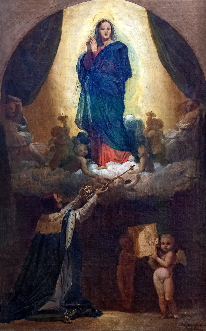 Første tanke av Louis XIII's løfte - Jean-Auguste-Dominique Ingres