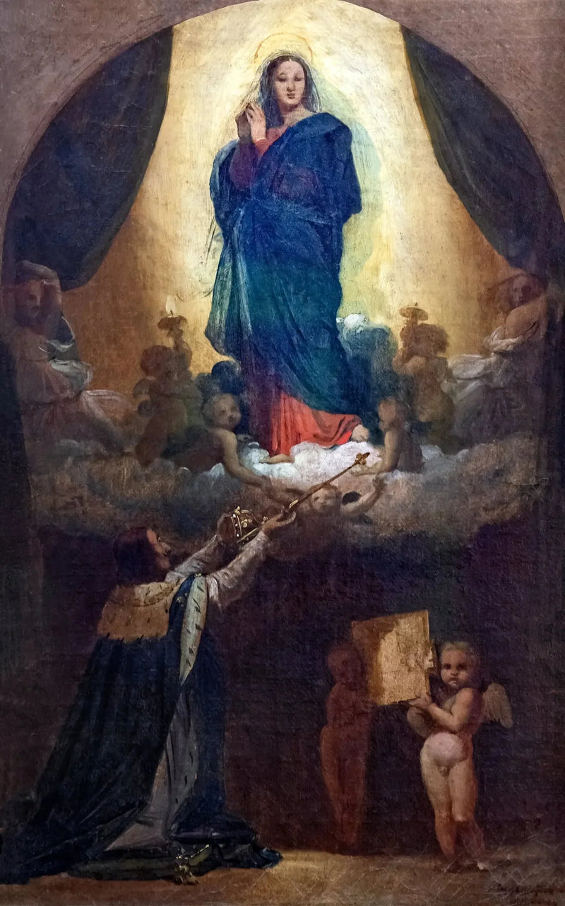 Første tanke av Louis XIII's løfte - Jean-Auguste-Dominique Ingres