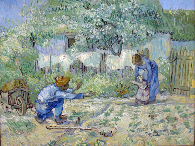 Første skritt, etter Millet - Vincent van Gogh