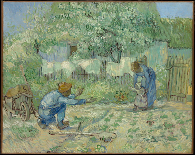 Første skritt, etter Millet - Vincent van Gogh