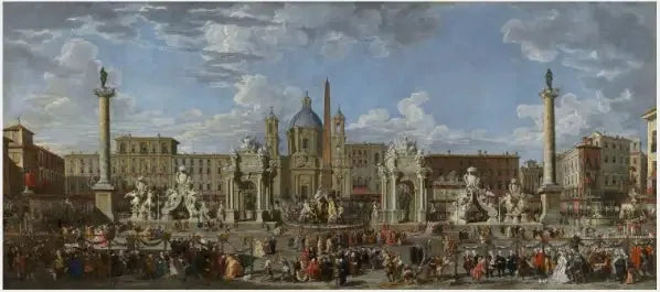 Forberedelser for å feire fødselen til Dauphin av Frankrike på Piazza Navona - Giovanni Paolo Panini

Source:
Préparatifs pour célébrer la naissance du Dauphin de France sur la Piazza Navona - Giovanni Paolo Panini