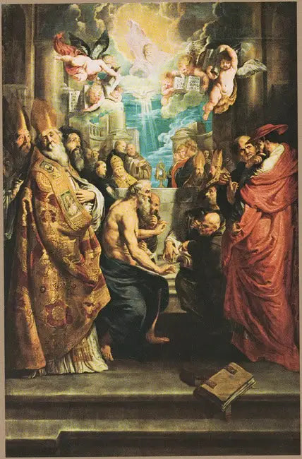 Ekte tilstedeværelse i det hellige sakrament - Peter Paul Rubens