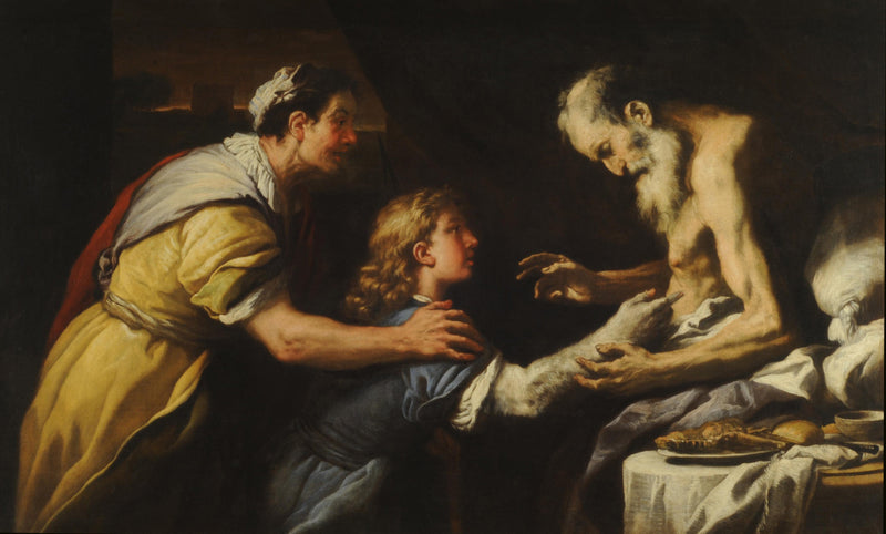 Presentasjon av Jakob til Isak - Luca Giordano