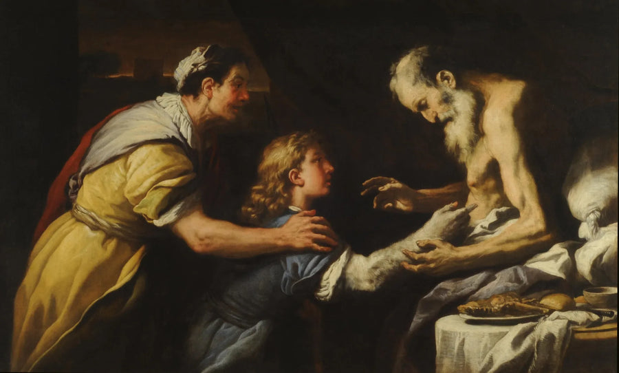 Presentasjon av Jakob til Isak - Luca Giordano