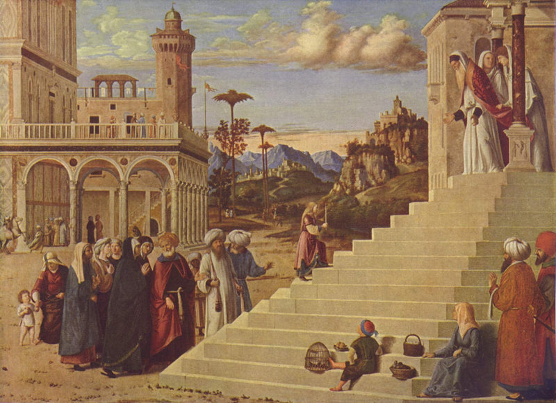 Fremstilling av Jomfruen ved Tempelet - Cima da Conegliano
