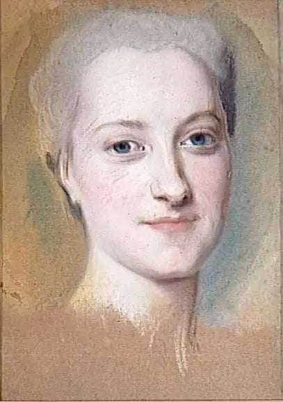 Prinsesse Marie-Christine av Sachsen (1735-1782) - Maurice-Quentin de La Tour