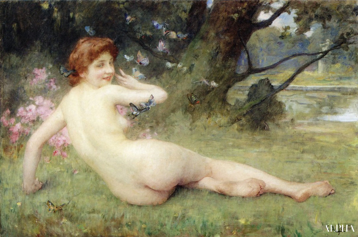 Printemps - Charles-Amable Lenoir - Høykvalitets reproduksjoner av malerier og bilder