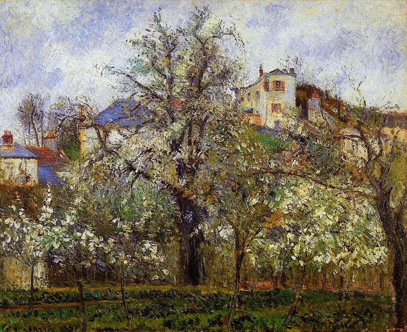 Vår. Blomstrende plommetrær - Camille Pissarro