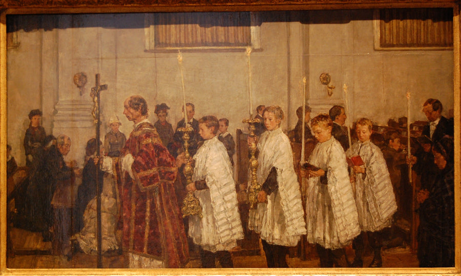 Procession i den gamle-katolske kirken i Haag - Isaac Israëls