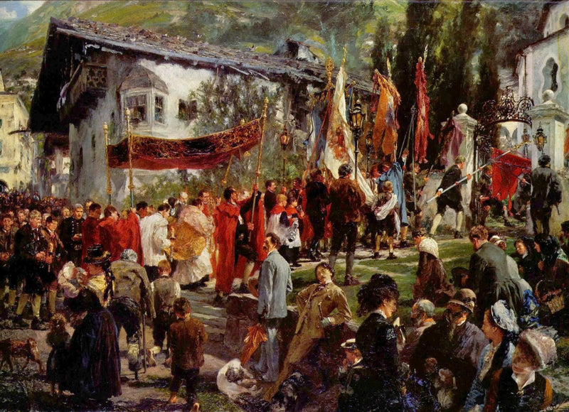 Corpus Christi-prosesjonen i Hofgastein - Adolph von Menzel