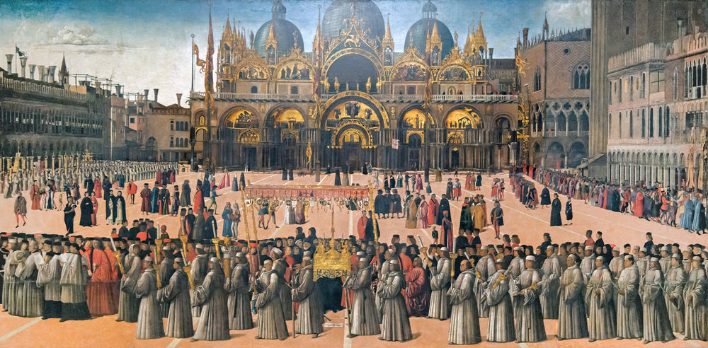 Procession sur la Place Saint-Marc - Gentile Bellini image 1 tableau peint à l’huile sur toile