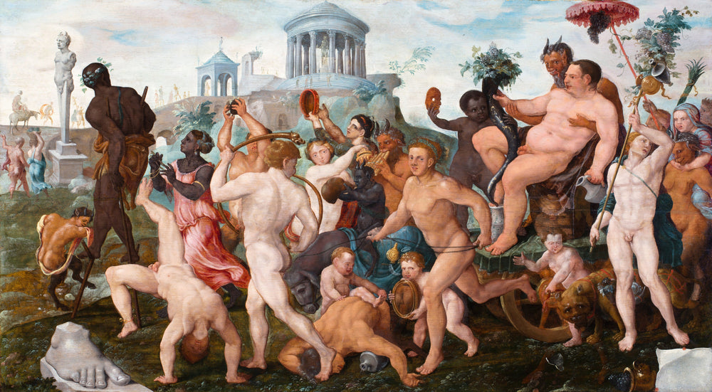 Procession triomphale de Bacchus - Maarten van Heemskerck image 1 reproduction artisanale de tableau
