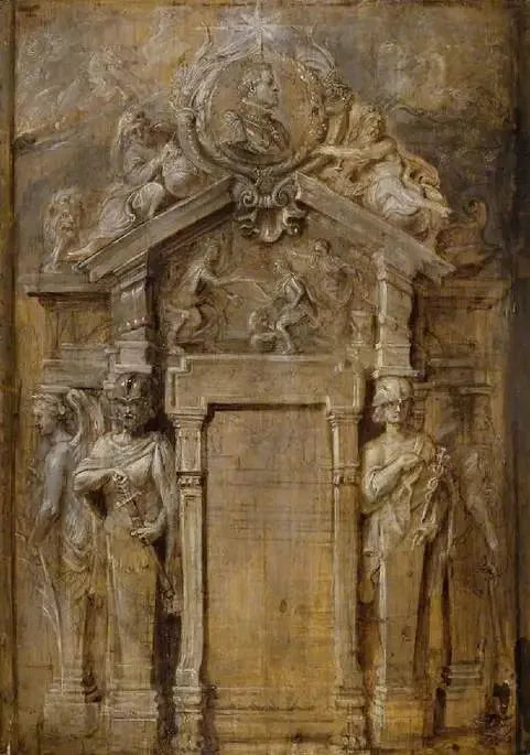 Prosjekt for tittelsiden til Pompa Introitus...Ferdinandi - Peter Paul Rubens