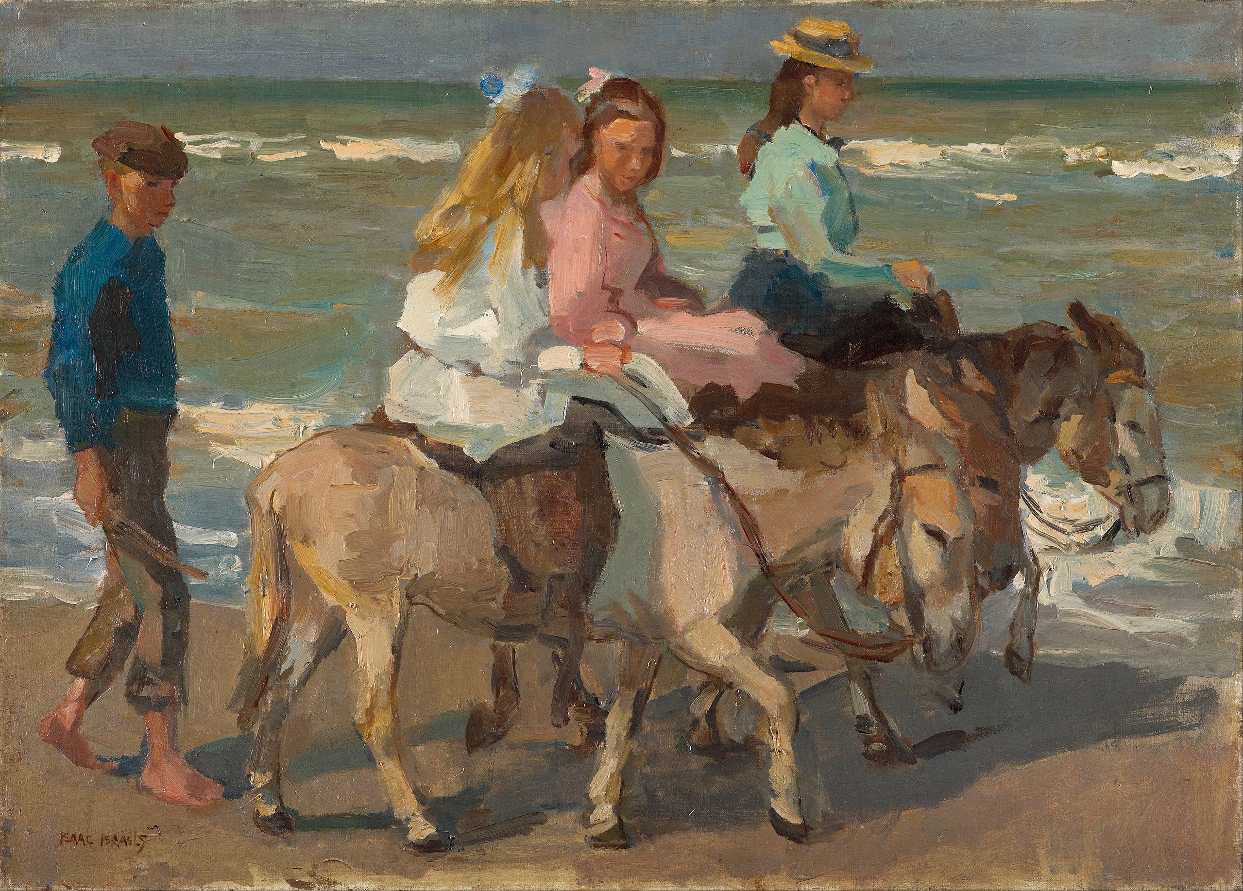Promenade à dos d'âne - Isaac Israëls image 1 tableau peint à l’huile sur toile