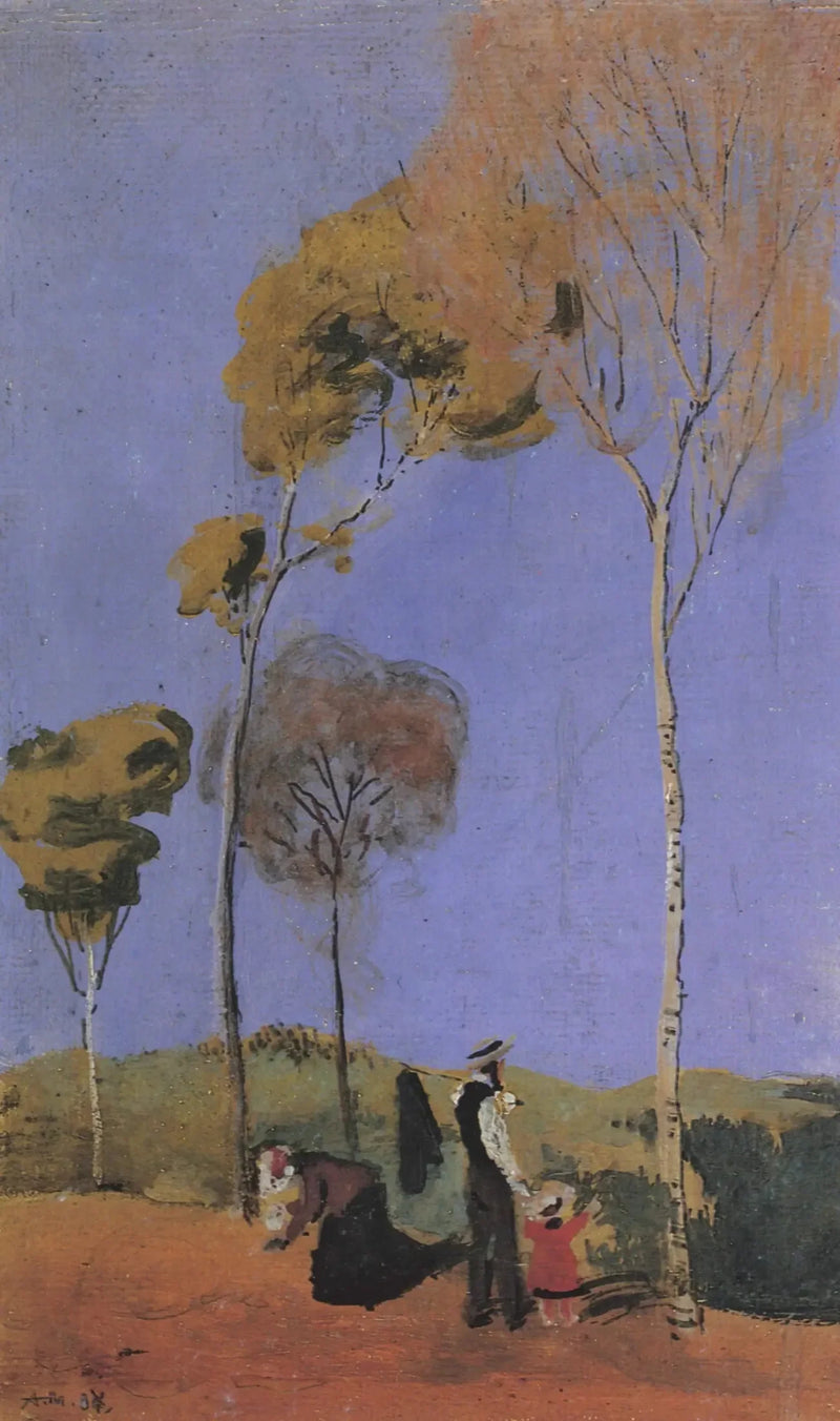 Spaseretur med barn - August Macke
