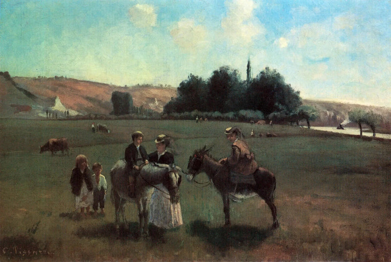 Eselvandring i La Roche-Guyon - Camille Pissarro