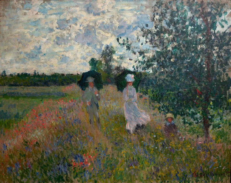 På en spasertur i nærheten av Argenteuil W379a - Claude Monet