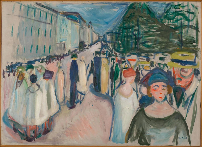 Spaseretur på Karl Johan - Edvard Munch