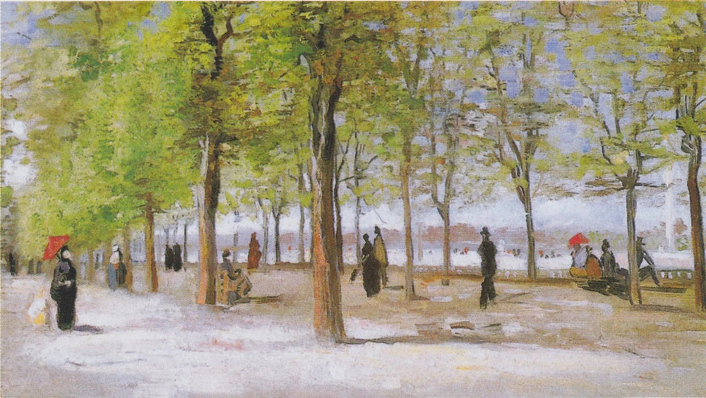 Promeneurs au jardin du Luxembourg - Vincent van Gogh image 1 reproduction réalisée par Alpha Reproduction