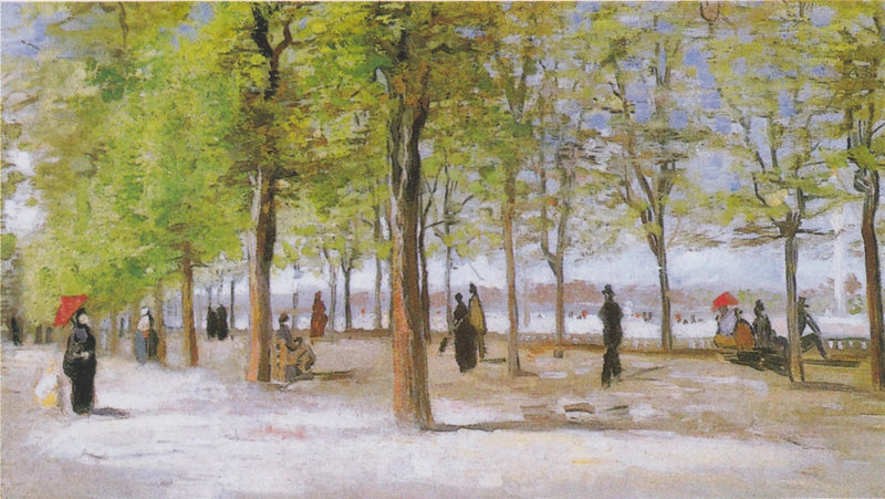 Spaserende i Luxembourg-hagen - Vincent van Gogh