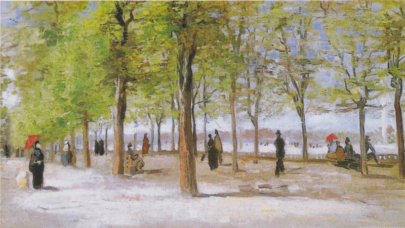 Spaserende i Luxembourg-hagen - Vincent van Gogh